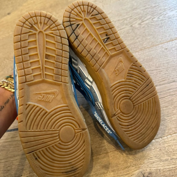 OFF-white Nike blue and neon orange DUNK SNEAKERS - Picture 8 of 11